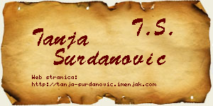 Tanja Surdanović vizit kartica